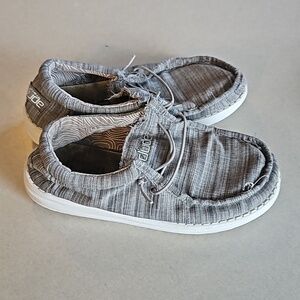 Hey Dude Wally youth linen stone